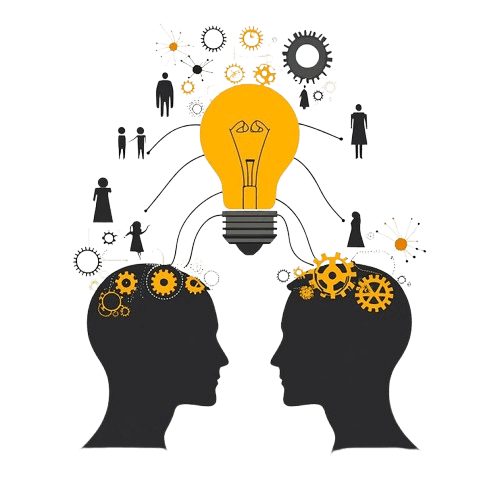Two minds connected by one idea